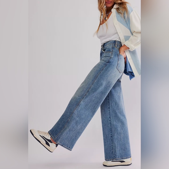 WE THE FREE CRVY Gia High Rise Wide Leg Sz 34 - Picture 3 of 10